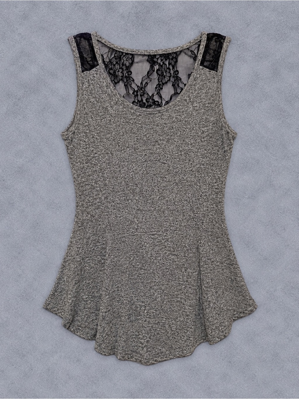 Oboe USA Women’s Top Ruffle Hem Lace Size Medium